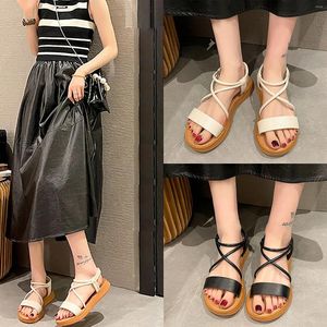 Sandaler Casual Side Slope Heel Bottom Roman Shoes Fashion Women's Summer Barefoot For Women Wedding