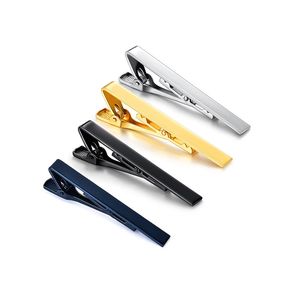 دعاوى الأعمال التجارية TIE BAR Simple TIE CLIPS CLIPS CLASPS GOLD CLASPS المجوهرات للأزياء للرجال هدية