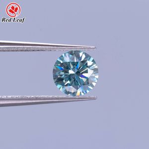 Redleaf Gems Moissanite Fancy Color Aqua Blue Round Shape Loose Diamonds Diamond