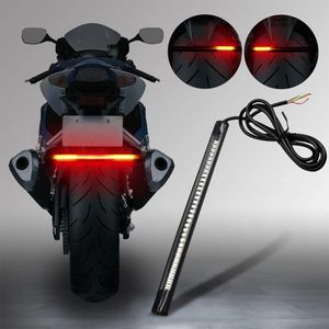 Bike Lights Running light flexible motorcycle 48 LED strip rear tail brake pad stop turn signal light bicycle accessories 231027