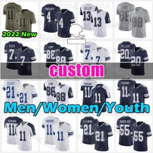 11 88 Parsons Micah Jersey Futebol Ceedee Lamb Trevon Diggs Dallases Cowboyes Emmitt Mazi Smith Dak Prescott Stephon Gilmore Brandin