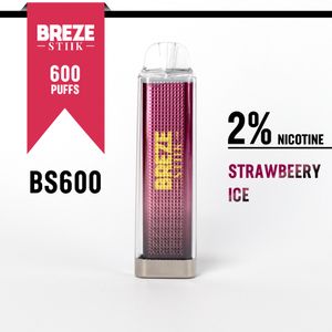 Одноразовые электронные сигареты Breze Stiik BS600 King Max Puff 600 Disposables Vape с предварительно заполненным аккумулятором емкостью 2 мл, 500 мАч, совместимым с TPD для рынка ЕС