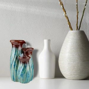 Wazony warstwy błyszczącego ceramicznego wazonu fontan