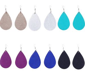 Creative water droplet shaped stainless steel earrings Water Wave Teardrop Dangle Earrings Colorf Lightweight Double Side Hook Errings For Women Girls Jewelry