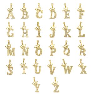 Anhänger-Halsketten 1 Set 26 Stück AZ diy Buchstaben-Charms Großhandel Anfangsname Kubikzirkonia Schmuckanhänger für Halsketten-Armband-Herstellung 231026