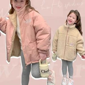 Jackor 2023 Fashion Baby Toddler Girls Lamb Reversible Coat Jacket For Boy Kids Spring Winter Children's Warm Outterwear Tops 231026