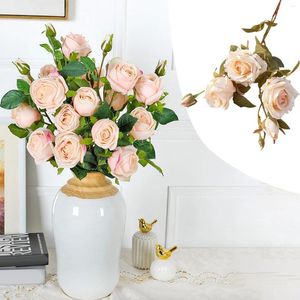 Dekoracyjne kwiaty wiszące sztuczne świąteczne aranżacje kwiatowe centralny element naprawdę wyglądający róże z łodygami na majsterkowanie