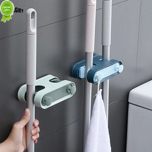 Väggmonterad mopparrangör hållare mopp rack borste hänger förvaringsklipp kök badrum tillbehör borst kvast hängande moppkrokar