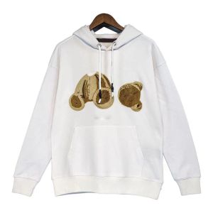 Men's Plus Size Hoodie Sweatshirts Round neck embroidered and printed polar style summer wear with street pure cotton Bear pattern Hoodies