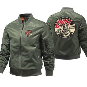 Giubbotti da uomo Cafe Racer Giubbotto bomber da moto Uomo Caldo Capispalla di moda Cappotto di marca Design Ma-1 Giubbotti frangivento maschili 231026