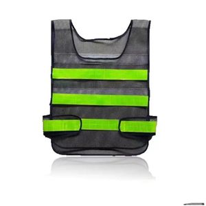 Reflective Safety Supply Wholesale Vest Clothing Hollow Grid Vests High Visibility Warning Working Construction Traffic Drop Deliver Dhwzo