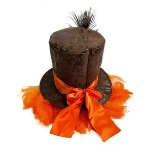Chapéus de borda larga Bucket Cosplay Hatter Hat Festa de férias Halloween Top Moda Unisex Personalidade Rave Show Adulto Adolescente 231027