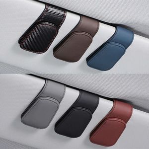 Car Universal Car Auto Sun Visor Glasses Box Car Sunglasses Holder Magnetic Eyeglass Hanger Clip for Cars Ticket Card Clip