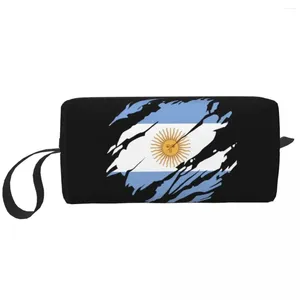 化粧品バッグ常にアルゼンチンの旗バッグ大容量アルゼンチンの誇りのあるメイクアップケースビューティーストレージトイレトリードップキットボックス