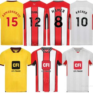 Sheffield Soccer United 15 Ahmedhodzic Jerseys 2023-24 Club 19 Robinson 21 Vinicius 6 Basham 12 Egan 16 Norwood 8 Hamer 10 Archer 20 Bogle Football Shirt Kits Uniform