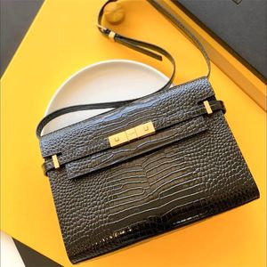 Fashion Designer manhattan underarm Bags Crocodile pattern Womens Luxury Shoulder mens Genuine Leather Cross Body Clutch Totes classic envelope satchel hand bag