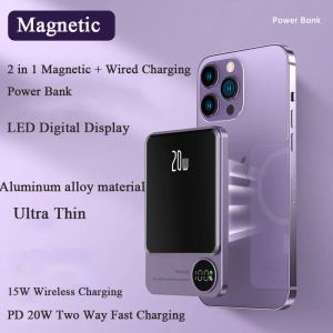 Magnetic Wireless Power Bank Fast Charger For iPhone 12 13 14 Pro Max Mini Portable External Battery Charger Case Powerbank