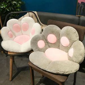 枕1PCSかわいい猫のベアポフチェアシートクッションぬいぐるみぬいぐるみ柔らかい枕動物屋内床ベッドホームデコレーションチルドレンギフト231027