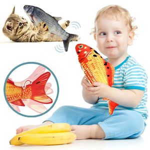 RC Robot Electric Baby Sleeping Fish Toy Swing Animated for Interactive Sleep Tapping Mobile Moving Cats 231027