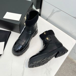 Designer Boots Leather Ankel Booties Women Winter Channel Luxury Boot Woman Martin Platform Letter CCITY DFBCXV