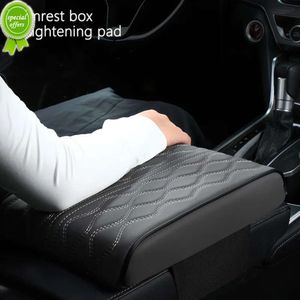 NY PU LEATHER WAVE EMBRODER CAR ARMREST MAT CENTER CONSOLE ARM REST Protection Cushion Auto Armests Lagringsbox Cover Pad