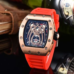 New Inlaid English Hollowed Out Spider Three Needle Watch, Personalized Barrel Style Men's Quartz Watch