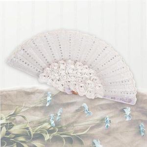 Party Favor Lace Hand Fan Kościół Fan Wedding Dance Delicate Decor