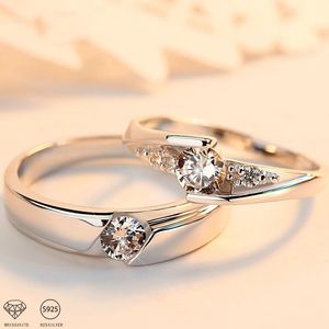 Обручальные кольца серебро 925 пробы 0,5 карата Mosang Diamond Mountain Alliance взаимное кольцо регулируемая пара высокий смысл трендовый свет роскошь 231027