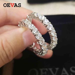 OEVAS Funkelnde Erstellt Moissanit Creolen Für Frauen Top Qualität 100% 925 Sterling Silber High Carbon Diamant Edlen Schmuck3149