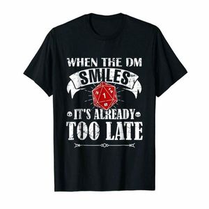 Herr t-shirts svart dnd när dm game master ler bordsskiva rpg skjorta us mens trend 2021 andningsbar tee294o