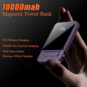 10000mah Magnetic Power Bank 22.5W PD20W Fast Charging Powerbank Portable Charger External Battery For iPhone 12 13 14 Poverbank
