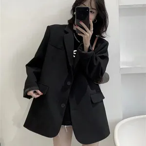 Women's Suits Plus Size S-3XL Women Blazer Jacket Oversize Loose Spring Autumn Fashion Casual Elegant Black White Beige Pink Khaki