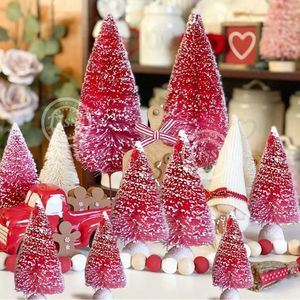 Other Event Party Supplies 8Pcsset Mini Christmas Pine Tree Multi Size Colorful Trees for Xmas Home Desktop Ornaments Noel Party Table Decorations Supply 231027