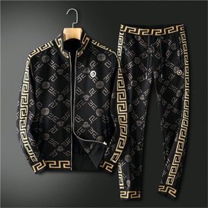 High Quality Men's Casual Sports Suit Fashionable Men Handsome Couple Printed Hoodie and Sweatpants Two-piece Set