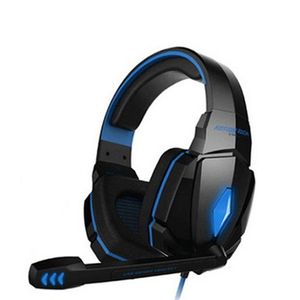 Kotion Each G4000 Cuffie da gioco Bassi profondi Spina da 3,5 mm Cuffie da gioco con audio stereo con microfono Luce LED per PC Gamer Tablet Laptop PS4 Xbox One Auricolari