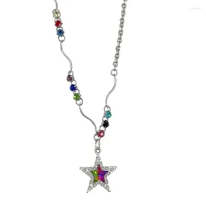 Ожерелья с подвесками, корейское ожерелье в форме звезды, очаровательная цепочка на шею, летний стиль, украшения на шею