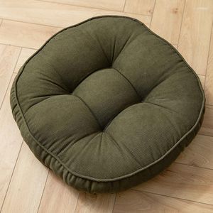 枕の布団瞑想コーデュロイノンスリップソフトソリッドカラー丸い丸い椅子パッドオフィス/キッチン/ダイニングルーム/パティオチェア