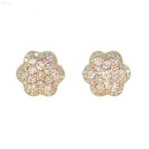 Gems Herren-Diamant, 10 Karat 18 Karat reines Gold, Iced Out, 1 Karat Vvs-Moissanit, Diamantblume mit Gra