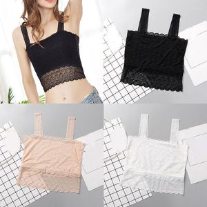 Bustiers & Corsets Lace Strap Wrapped Chest Shirt Top Comfortable Underwear Ladies Camisole Black White Women Summer Plus Size Crop TopBusti