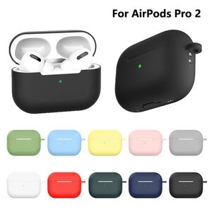 Earphone Accessories Original Liquid Silicone Case Wireless Bluetooth Earphone Protector for AirPods Pro 2 Suitable for Apple AirPods Pro 2 Soft Cover 231027