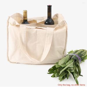 Shopping Bags Large Capacity Storage With Handles Foldable Multi Pockets Beach Eco Friendly Tote Home Reusable Grocery Bag Portable