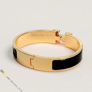 Bracelet Jewelry Designer for Women Classic Titanium Steel & Enamel Bangle Gold-plated Never Fading Non-allergic,gold Bracelet; Store/21890787