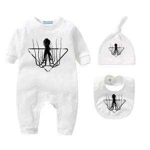 Nyfödd baby långärmad kläder Pure Cotton Baby Jumpsuit Spring Autumn Nyfödd romper utomhus tre stycken babys onesies bodysuit csd2310272