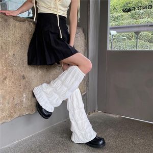 Women Socks Y2K Japanese Student Trumpet Wide Sock Set Mid Tube JK Calf Thin Streetwear Cover