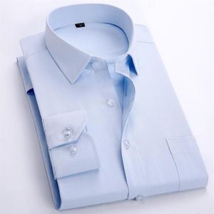 Neue Ankunft männer Kein-Eisen Einfarbig Slim Fit Langarm-shirt Drehen-unten Kragen Formaler Männlicher mode Shirts Herren Kleid Shirt2131