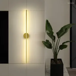 Wandlampen Nordic Minimalist Led Lange Lampe Gold Glanz Kunst Dekor Saconce Wohnzimmer Korridor Hintergrund Badezimmer Bar Studio Café