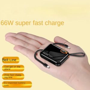 Mini 66w Super Fast Charge Power Bank Mały przenośny dla Huawei Apple Xiaomi Telefon Flash Flash Dostawa mobilna