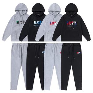 Masowe męskie Trapstar Tracksuit Tech Set Designer Track Suits Hoodie Kurtka Spodnie Europa Amerykański Rugby Basket Basket Football Dwukierunowe damskie Rękawy Rozmiar S M L XL