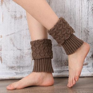 Women Socks 1 Pair Crochet Boot Cuffs Knit Foot Cover Winter Japanese Lolita Cosplay Long Sock Calcetines Mujer