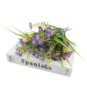 Dekorative Blumen, künstliches Frühlingsgras, reich an Außendekoration, UV-beständig, lichtecht, Kunststoffpflanze, Garten